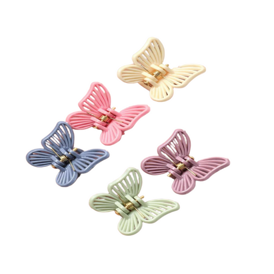 Butterfly Mini Claw Clips 10 pcs Assorted Colors