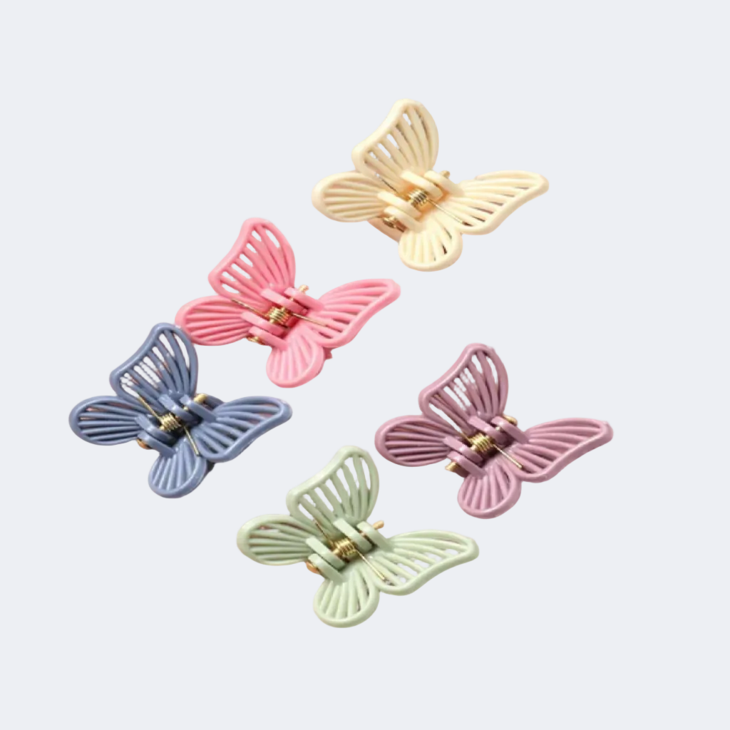 Butterfly Mini Claw Clips 10 pcs Assorted Colors