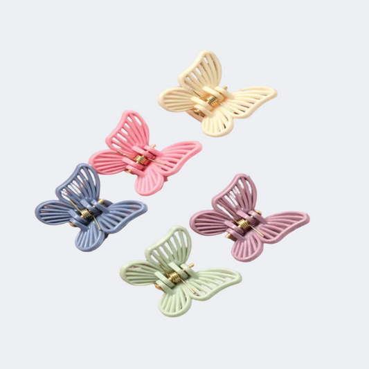Butterfly Mini Claw Clips 10 pcs Assorted Colors