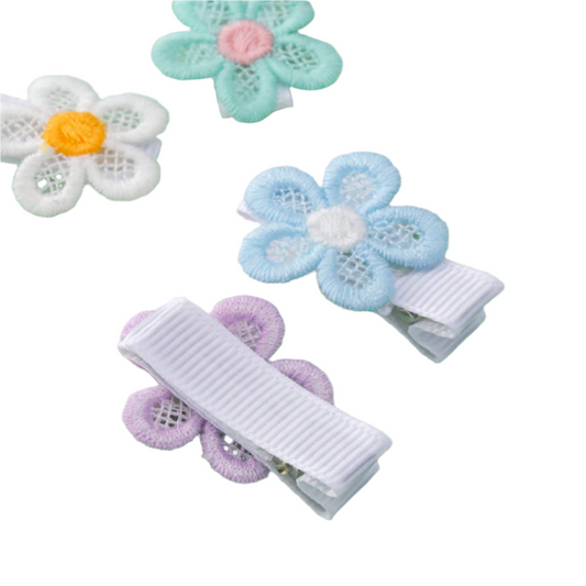 Flower Hair Clips Set of 12 for Baby Girls 3