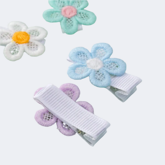 Flower Hair Clips Set of 12 for Baby Girls 3
