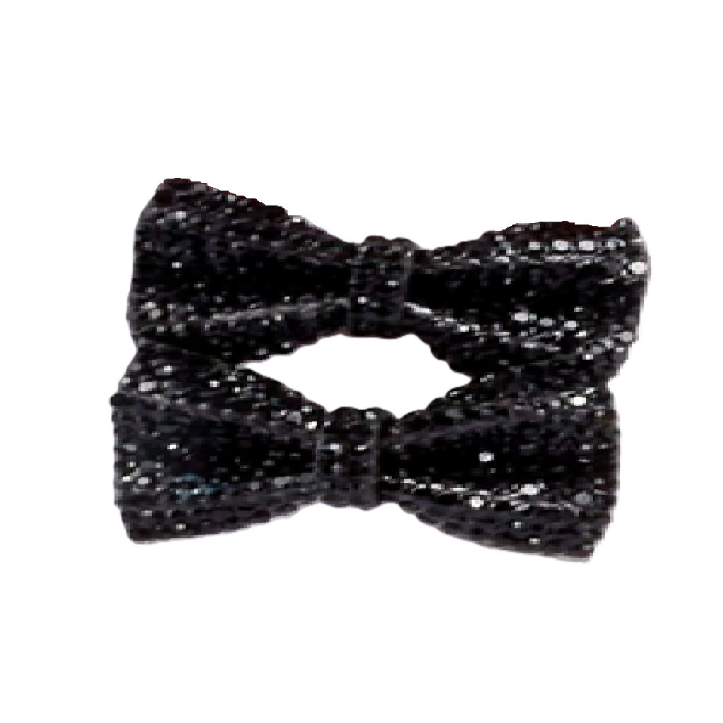 Black glittery bow tie