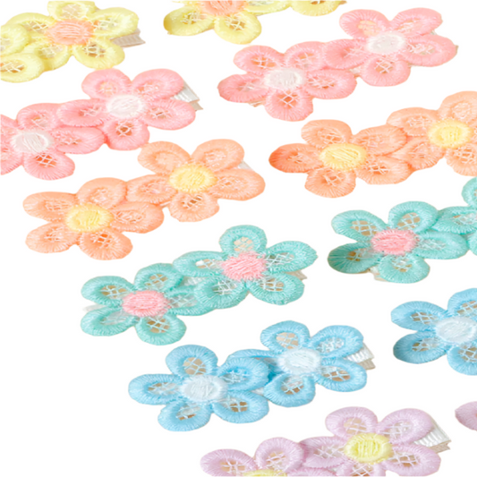 Colorful lace flowers