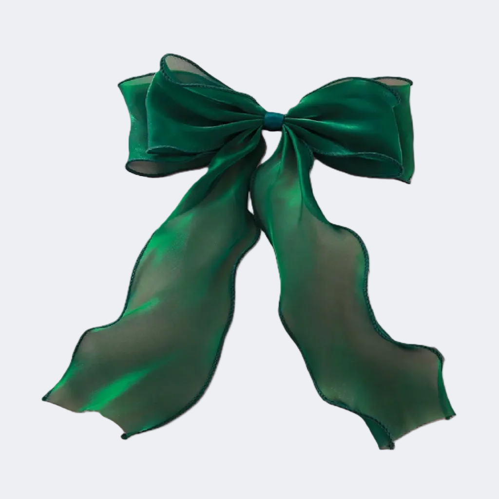 Large green bow