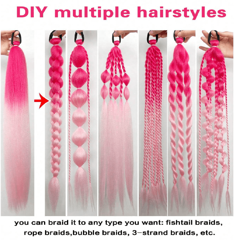 Ponytail Extension in Pink