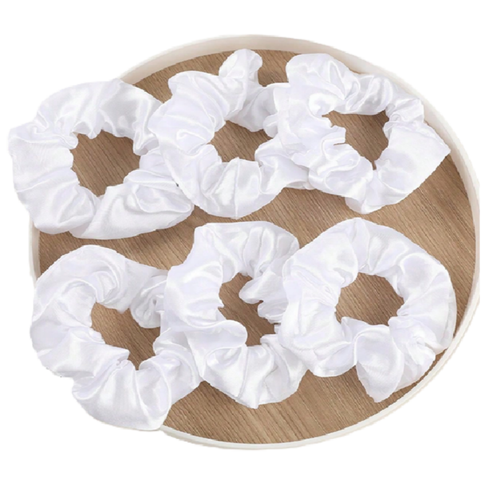 White scrunchies