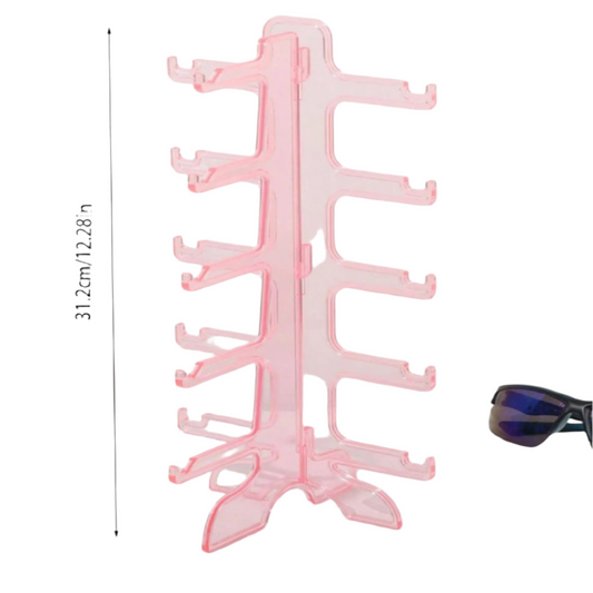 Sunglasses Display Rack Pink Holds 5 Pairs