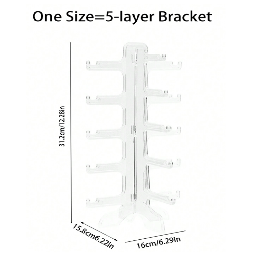 Sunglasses Display Rack Transparent 5 Slot