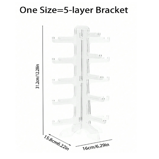 Sunglasses Display Rack Transparent 5 Slot