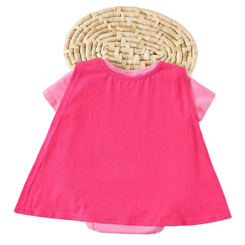 Pink Supergirl Baby Romper