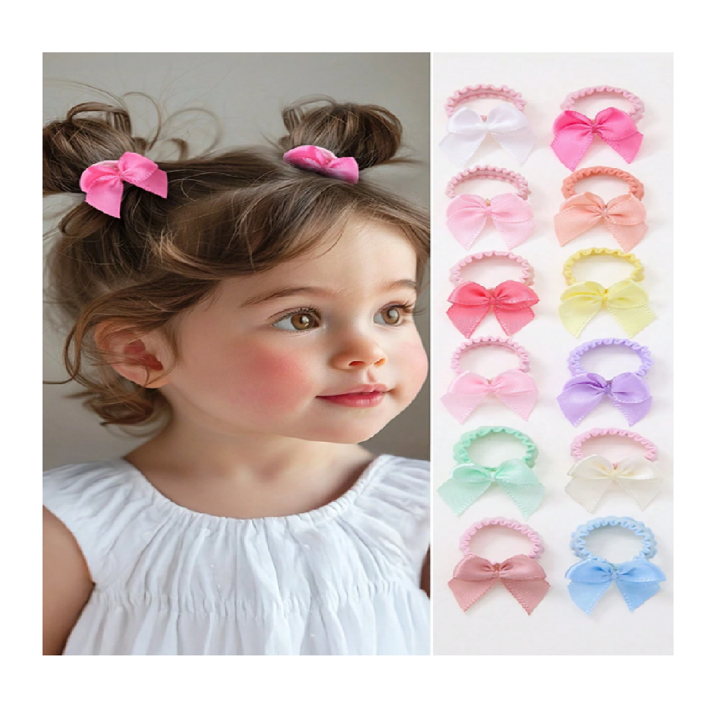 Child with pink hair bows