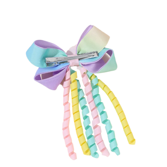 Unicorn Gradient Hair Bow Clips