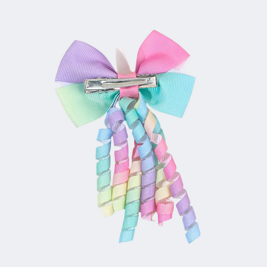 Unicorn Multicolor Hair Bow Clips