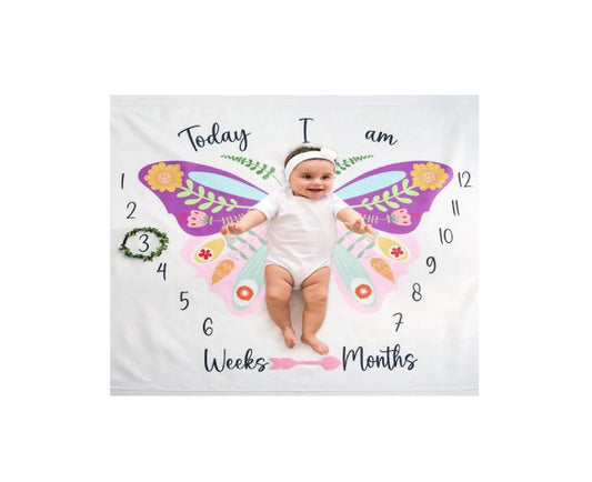 Butterfly Baby Milestone Blanket