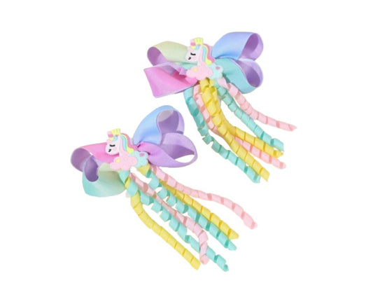 Unicorn Gradient Hair Bow Clip 1 pc