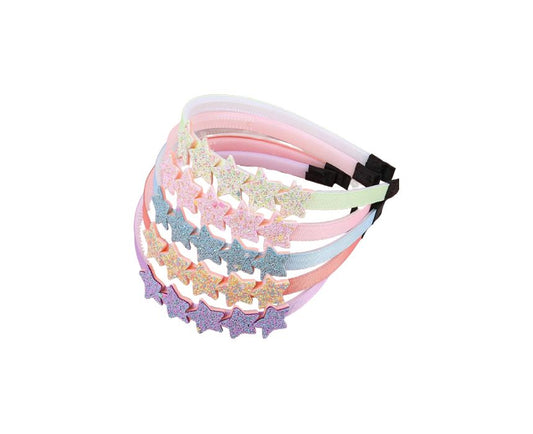 Glittery Stars Headbands 5 pcs