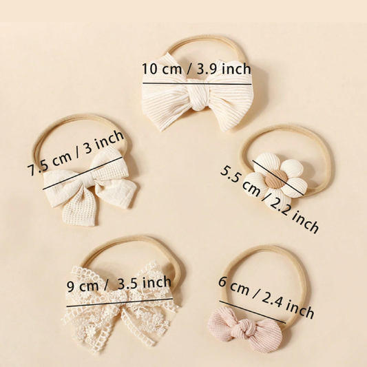 Baby Off White Headbands Bow