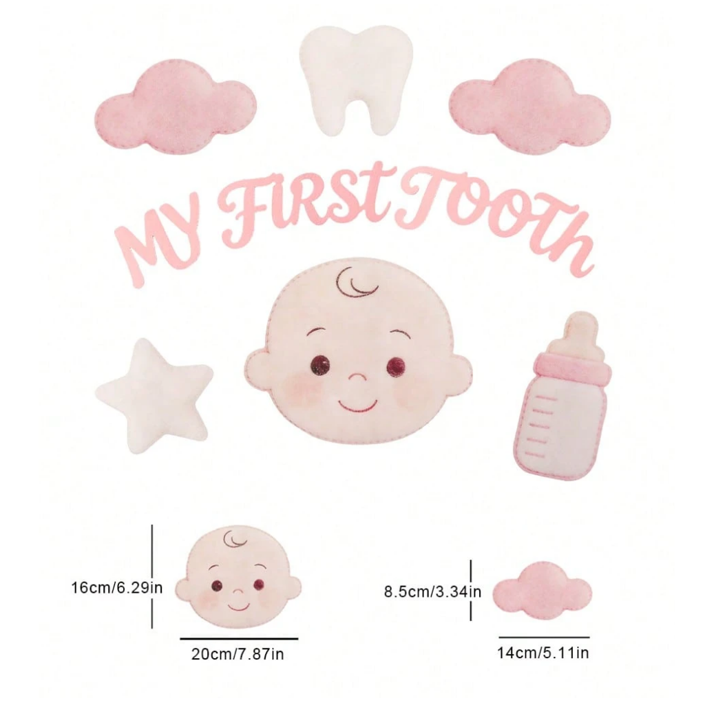 Baby Pink First Tooth Wall Decor