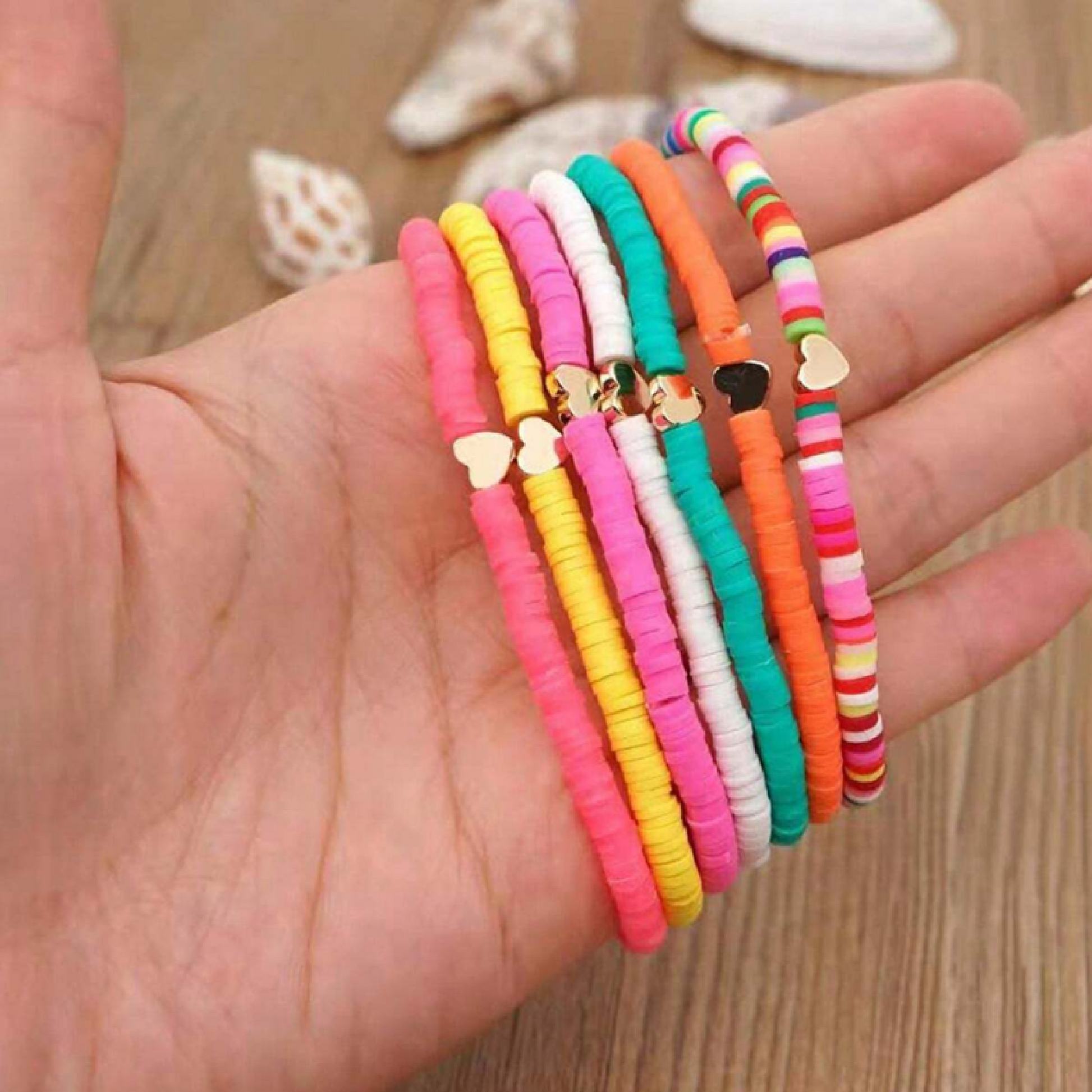 Colorful beaded bracelets