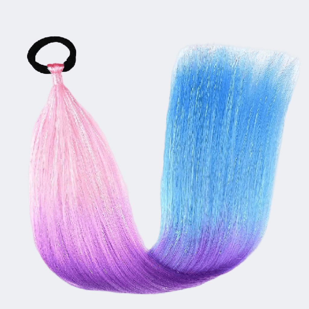 Bubble Braid Hair Extensions Pink Purple Blue