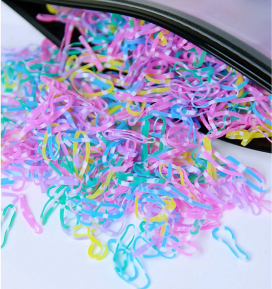 Disposable Hair Ties – Rainbow Swirl Mix 1000 pcs