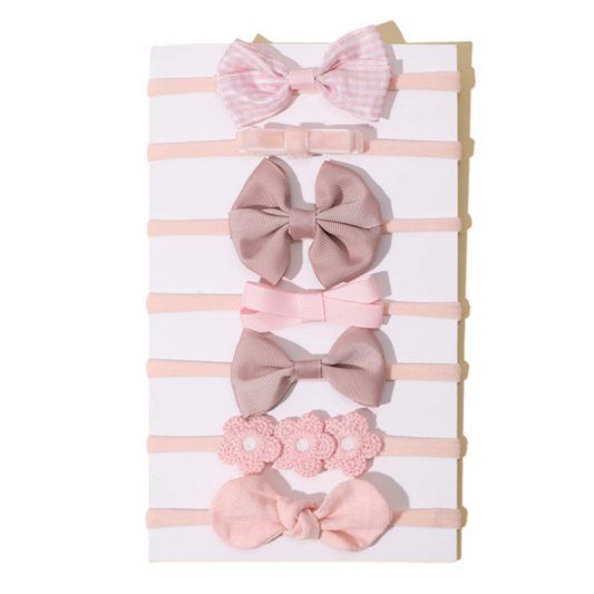 Floral Bow Headbands 7 pcs