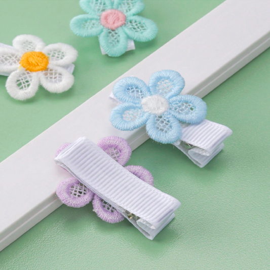 Flower Hair Clips Set of 12 for Baby Girls 3