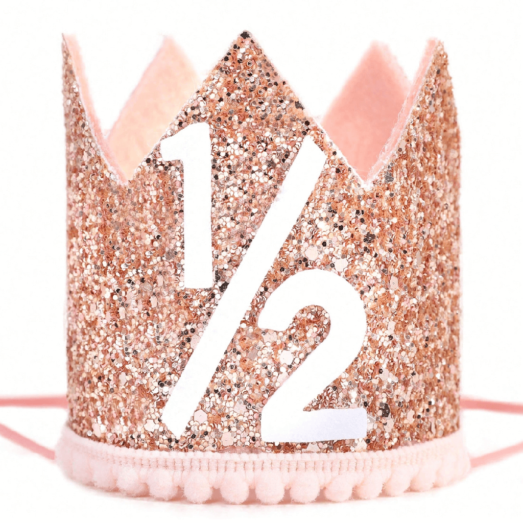 Glitter Birthday Crown Rose Gold