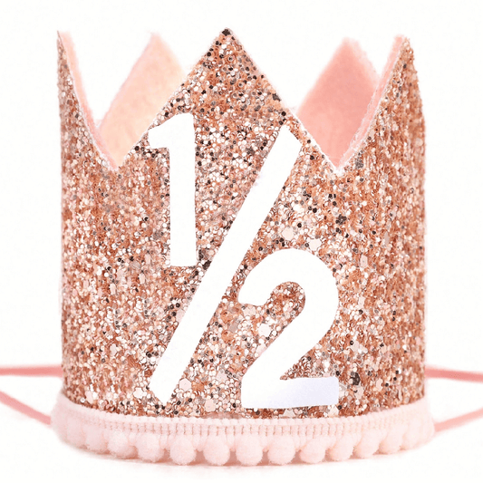 Glitter Birthday Crown Rose Gold