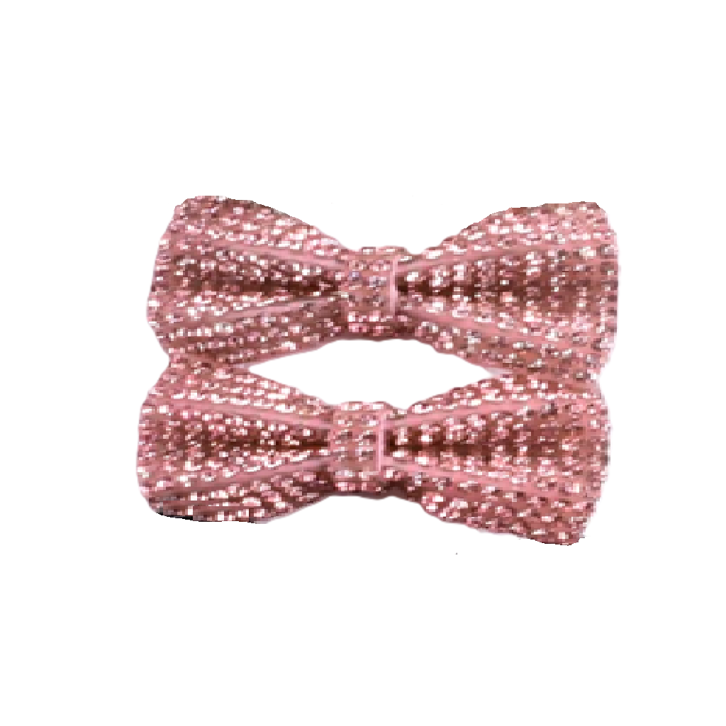 Pink glitter bow tie