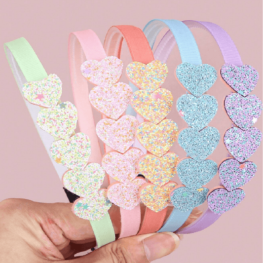 Glittery Love Headbands