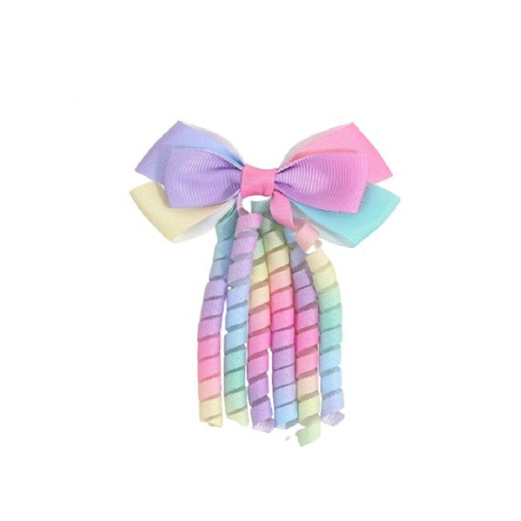 Pastel-colored bow with ribbon