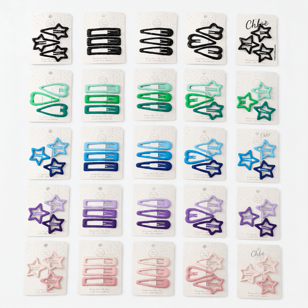 Hair Clips Heart Star
