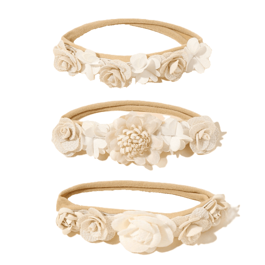 Headbands with Flower - 3 pcs