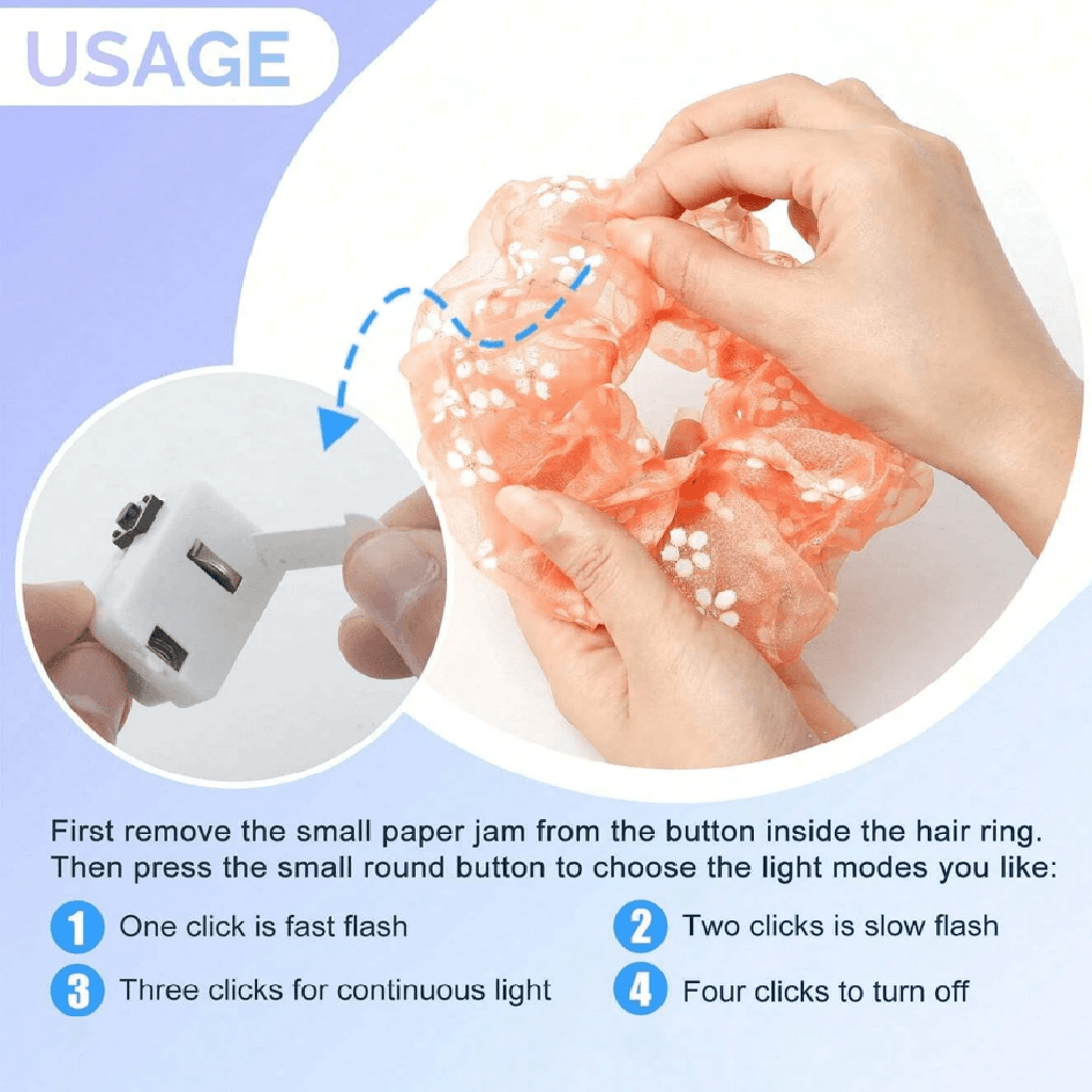 Instructions on using a hair dryer with a close-up of hands and product.