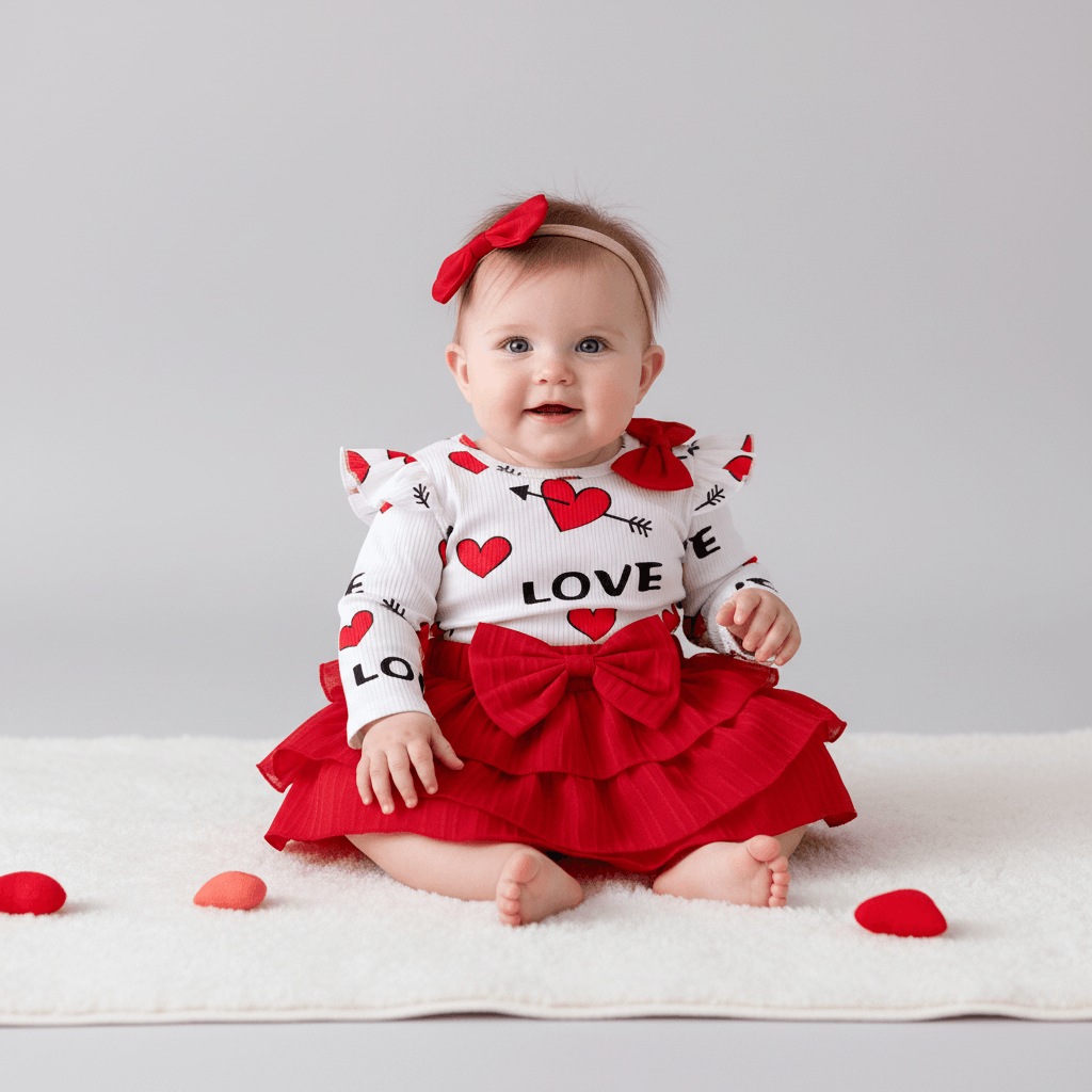 Love Outfit with Red Skirt