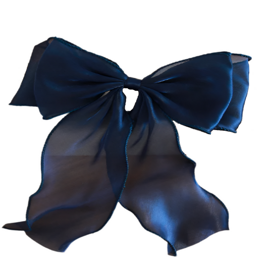 Navy blue bow