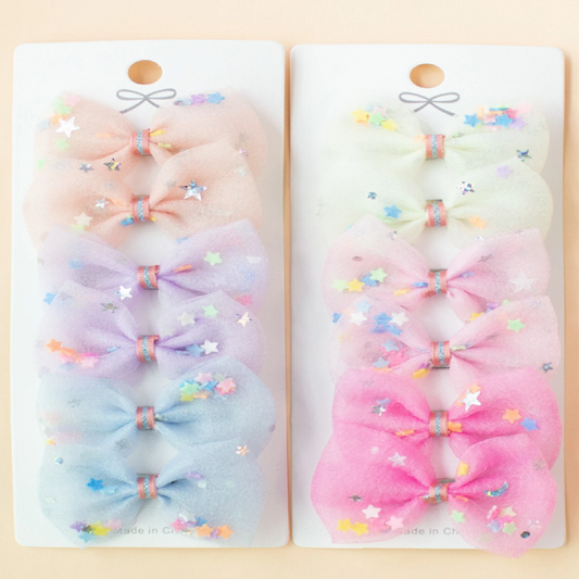 Colorful hair bows