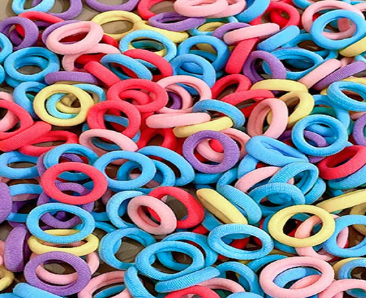 Mini Elastic Hair Ties in Random colors 50 pcs