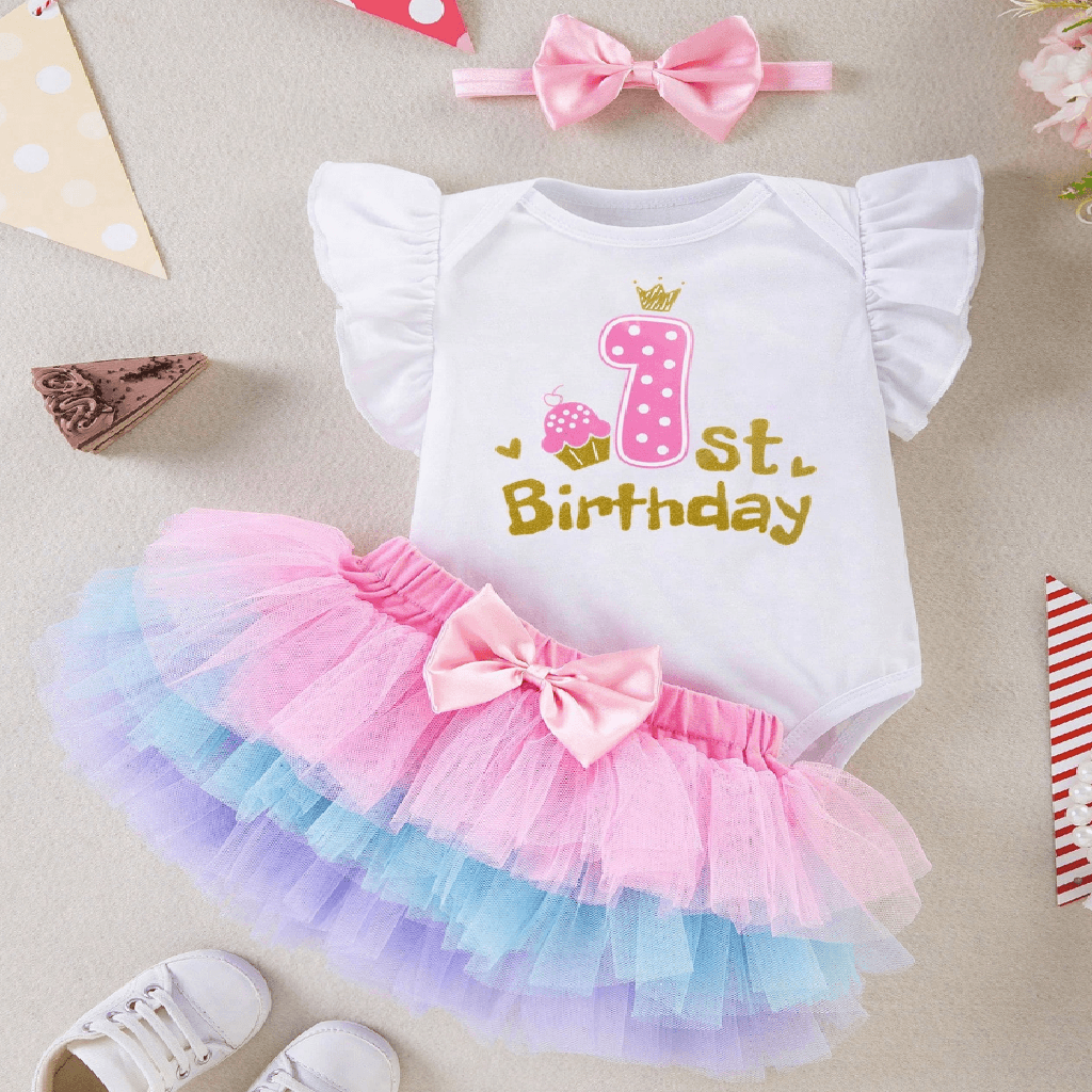 Pink Blue Purple First Birthday