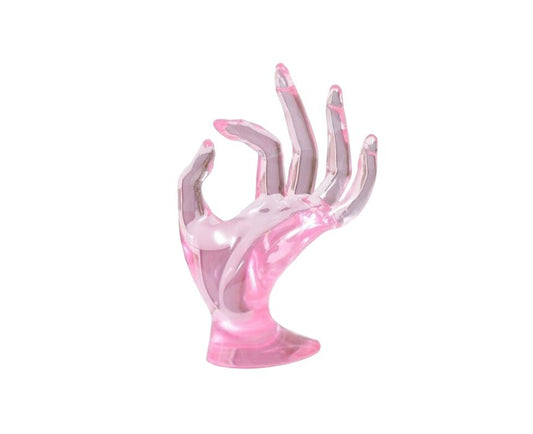 Pink and clear hand-shaped Organizer