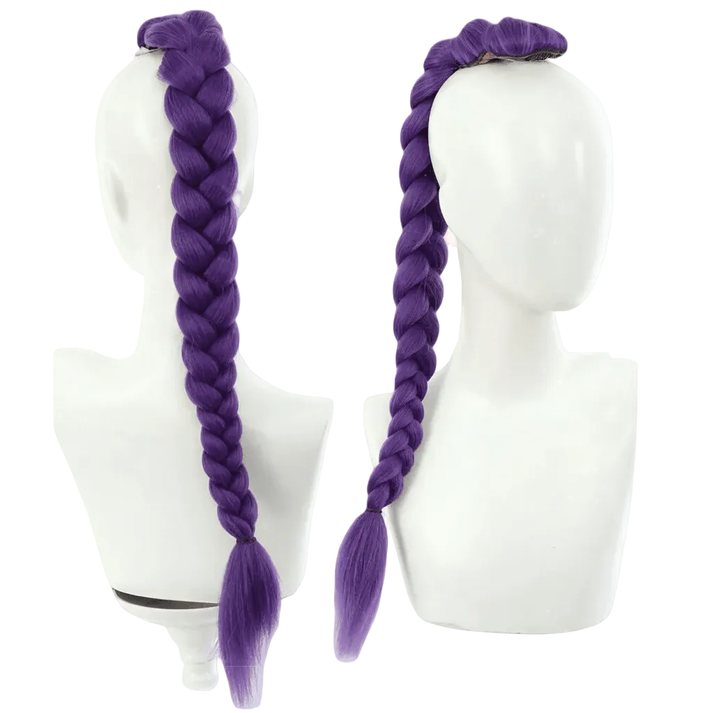 Purple Braided Ponytail Extension