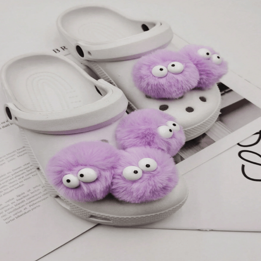 Purple Pom Pom Shoe