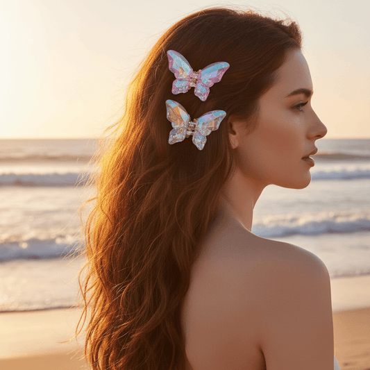 Shiny Butterfly Hair Clips