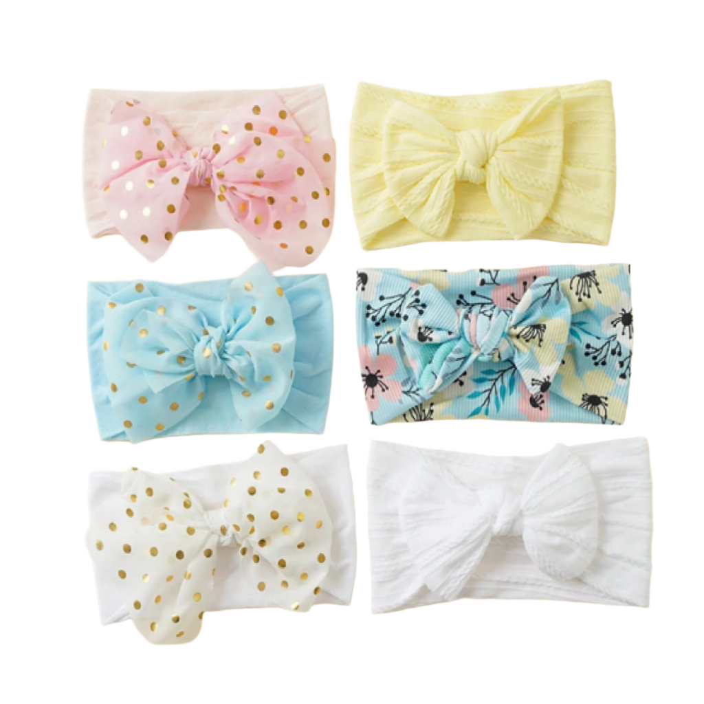 Set of colorful headbands with various patterns