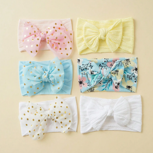 Set of colorful headbands with various patterns