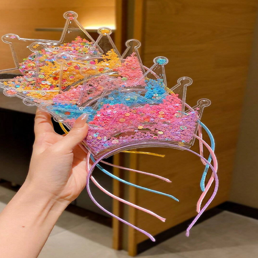Colorful crown-shaped hair accessories 