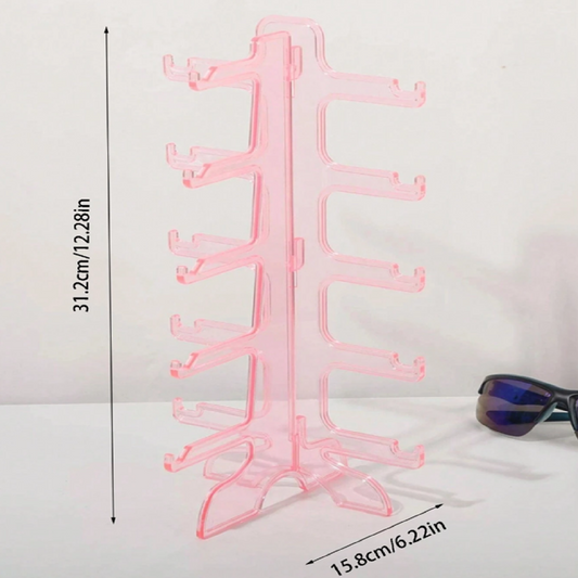 Sunglasses Display Rack Pink Holds 5 Pairs