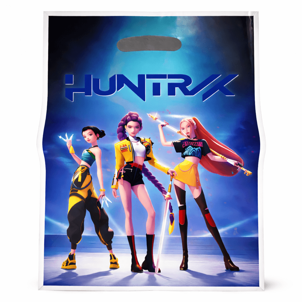 Set of 10 K-Style printed plastic party gift bags
