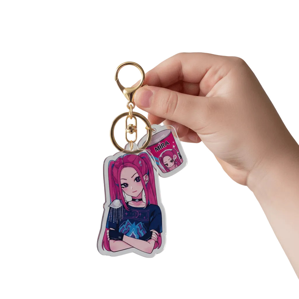 Keychain with an anime-style character